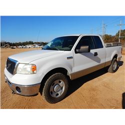 2008 FORD F150 PICKUP TRUCK, VIN/SN:1FTPX14V88FA33679 - 4X4, EXTENDED CAB, V8 GAS ENGINE, A/T, TOOL 