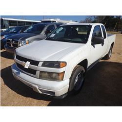 2008 CHEVROLET COLORADO PICKUP TRUCK, VIN/SN:1GCCS299088189945 - EXT CAB, GAS ENGINE, A/T, ODOMETER 