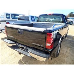 2003 CHEVROLET SILVERADO PICKUP TRUCK, VIN/SN:1GCEC14V73Z296224 - GAS ENGINE, A/T, ODOMETER READING 