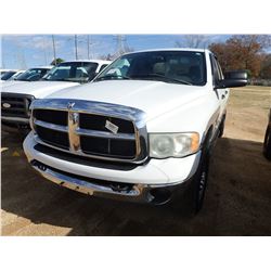 2005 DODGE RAM 2500 PICKUP, VIN/SN:3D7KS28C05G811173 -4X4, CREW CAB, CUMMINS ENG, A/T, ODOMETER READ