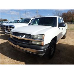 2004 CHEVROLET 1500 PICKUP, VIN/SN:1GCEK19Z74Z297857 -V8 GAS ENG, A/T, TOOLBOXES, ODOMETER READING 2