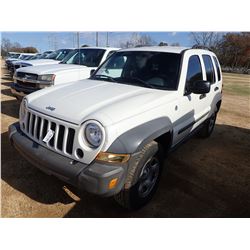 2006 JEEP LIBERTY SUV, VIN/SN:1J4GL48K56W255875 - 4X4 GAS ENG, A/T, ODOMETER READING 154,414 MILES