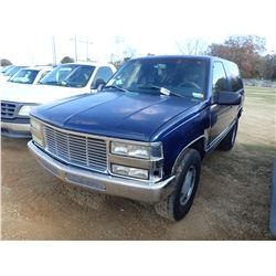 1997 CHEVROLET TAHOE VIN/SN:3GNEK1HR5VG162385 - 4X4, GAS ENGINE, A/T, ODOMETER READING 191,393 MILES