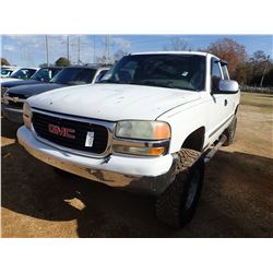 2002 GMC SEIRRA Z71 PICKUP TRUCK, VIN/SN:2GTEK19T721341213 - EXT CAB, GAS ENGINE, A/T, ODOMETER READ