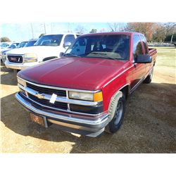 1995 CHEVROLET SILVERADO PICKUP TRUCK, VIN/SN:1GCEC19K4SE185666 - EXT CAB, GAS ENGINE, A/T, ODOMETER