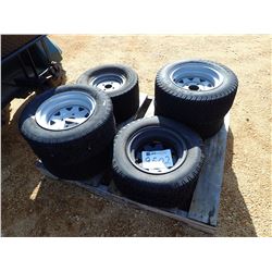(6) MISC SIZE TIRES & RIMS (C-8)