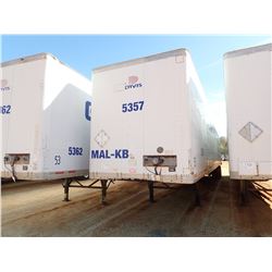 2003 WABASH VAN TRIALER, VIN/SN:1JJV532W94L875857 - T/A, 53' LENGTH, BARN DOOR, 295/75R22.5 TIRES, A