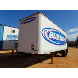 VAN TRAILER, - S/A, 28' LENGTH, ROLL UP DOOR, LIFT GATE (BILL OF SALE ONLY)