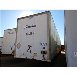 2004 STOUGHTON ZPW-535T-S-C-AR VAN TRAILER, VIN/SN:1DW1A53284S712241 - T/A, 53' LENGTH, BARN DOOR