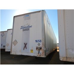 2004 STOUGHTON ZPW-535T-S-C-AR VAN TRAILER, VIN/SN:1DW1A53214S712100 - T/A, 53' LENGTH, BARN DOOR