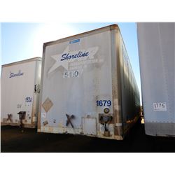 2004 STROUGHTON VAN TRAILER, VIN/SN:1DW1A53224S712056 - T/A, 53' LENGTH, BARN DOOR