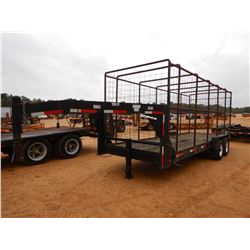 2008 GOOSENECK TRAILER, VIN/SN:1FTGH722681505131 - T/A, 22" LENGTH, CAGE W/BARN DOORS