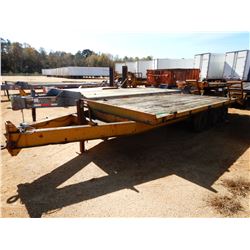 TAG TRAILER, - TRI-AXLE, 20' LENGTH, DOVETAIL, RAMPS (BILL OF SALE ONLY)