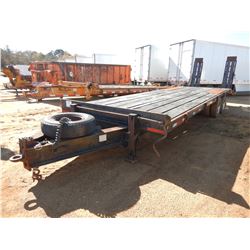TAG TRAILER, - T/A, 30' LENGTH, DOVETAIL, RAMPS (BILL OF SALE ONLY)