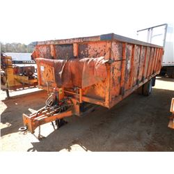 DEBRIS TRAILER, VIN/SN:800533 - S/A, 20' DUMP BODY, PINTLE HITCH (CITY OWNED)