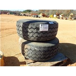 (2) 445/65R22.5 TIRES W/ ALUM RIMS (A-2)