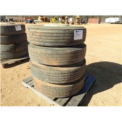 (4) 285/75R24.5 TIRE & ALUMINUM RIMS (A-2)