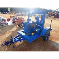 THOMPSON 6" PORTABLE TRASH PUMP, VIN/SN:6HTC108 - 4 CYL DIESEL, METER READING 4,247 HOURS