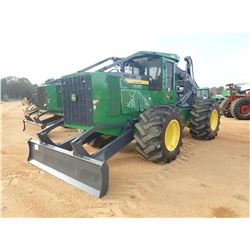 2016 JOHN DEERE 648L SKIDDER, VIN/SN:672182 - GRAPPLE, DUAL ARCH, WINCH, CAB, A/C, 30.5L-32 TIRES, M