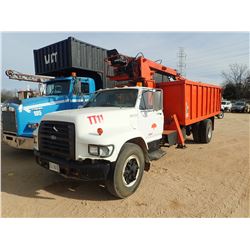 1997 FORD F SERIES TRASH TRUCK, VIN/SN:1FDXF80C8VVA13770 - S/A, CUMMINS DIESEL ENGINE, A/T, 17' 5" T