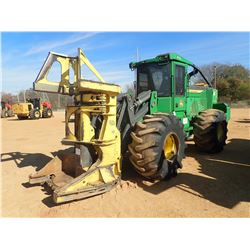 275 JOHN DEERE 843L FELLER BUNCHER, VIN/SN:672460 - JOHN DEERE FD55 SAW HEAD, CAB, CAB, A/C, 28L-26 
