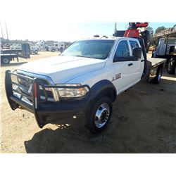 2014 DODGE RAM 5500 FLATBED, VIN/SN:3C7WRNSL3EG148471 - 4X4, CREW CAB, CUMMINS TURBO DIESEL ENGINE, 