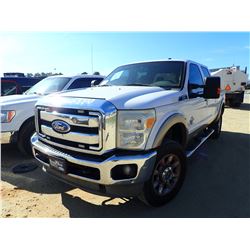 2011 FORD F250 PICKUP TRUCK, VIN/SN:1FT7W2BT5BEA05166 - 4X4, CREW CAB, FORD POSERSTROKE DIESEL ENGIN