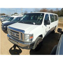 2013 FORD E350 PASSENGER VAN, VIN/SN:1FBSS3BL6DDB28421 - GAS ENGINE, A/T, ODOMETER READING 362,975 M