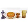 Image 1 : 4 Pieces of Carnival Glass