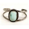 Image 1 : 1950 Navajo Sterling Turquoise Bracelet