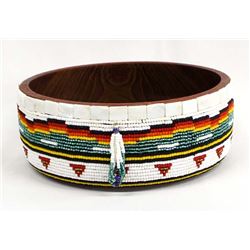 Beaded Bowl By Kathy Kills Thunder