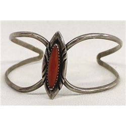 Navajo Sterling Coral Bracelet