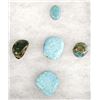 Image 1 : 5 Turquoise Cabochons from Royston & Evans Mines