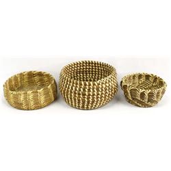 3 Tohono Oodham Baskets