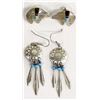Image 2 : 4 Pr. Native American Sterling Silver Earrings