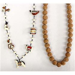 Mexican Clay Bead & Animal Figural Necklace