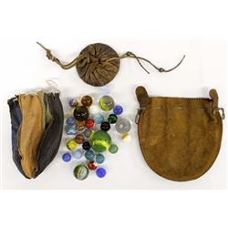 Antique Marble Bags & Marbles