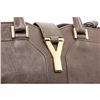 Image 6 : Yves Saint Laurent YSL Gray Sheepskin Leather Mini Cabas ChYc Bag