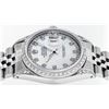 Image 6 : Rolex Mens Stainless Steel Mother Of Pearl Diamond Lugs Datejust Wristwatch With