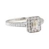 Image 1 : 0.90 ctw Diamond Ring - 14KT White Gold