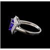 Image 3 : 14KT White Gold 1.82 ctw Tanzanite and Diamond Ring