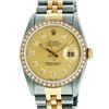 Image 1 : Rolex Mens 2 Tone 14K Champagne Diamond 36MM Datejust Wriswatch