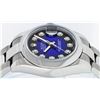 Image 3 : Rolex Ladies Stainless Steel Blue Vignette Diamond Quickset Datejust Wristwatch