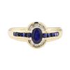Image 2 : 1.20 ctw Sapphire and Diamond Ring - 14KT Yellow Gold