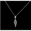 Image 2 : 0.86 ctw Diamond Pendant With Chain - 14KT White Gold