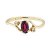 Image 2 : 0.30 ctw Ruby and Diamond Ring - 14KT Yellow Gold