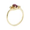Image 4 : 0.30 ctw Ruby and Diamond Ring - 14KT Yellow Gold