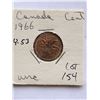 Image 1 : 1966 Canada 1 Cent in UNC High Grade