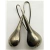 Image 1 : ONE PAIR OF STERLING EARRINGS SILVER COLORED