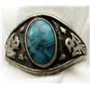 Image 3 : NAVAJO BRACELET AND RING LOT BLUE STONE WITH